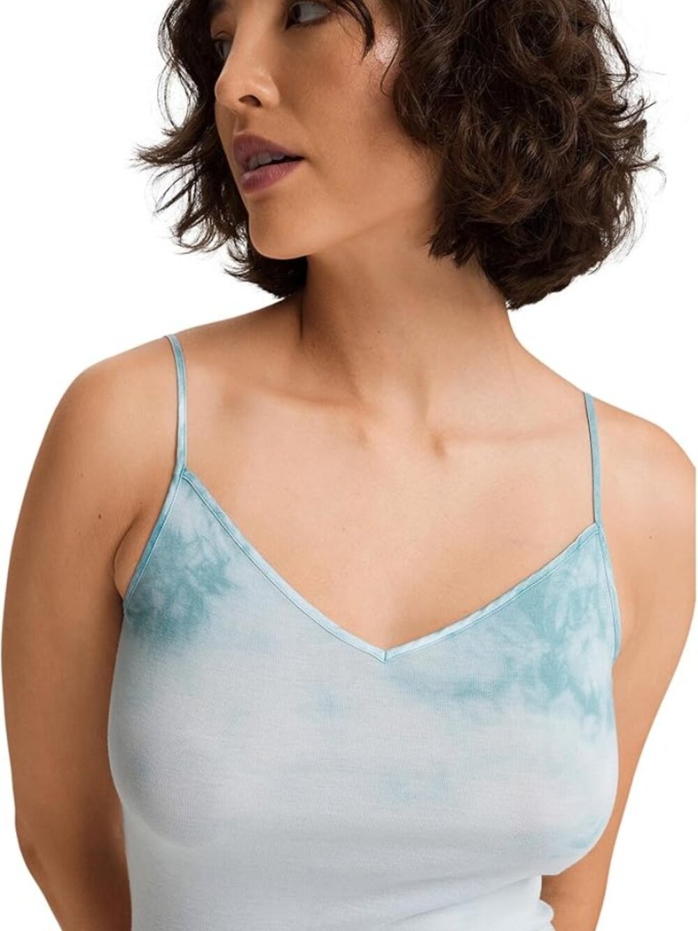 HANRO 71615  Cotton Seamless Spaghetti Camisole Ocean Tie Cotton NWT - Picture 3 of 6